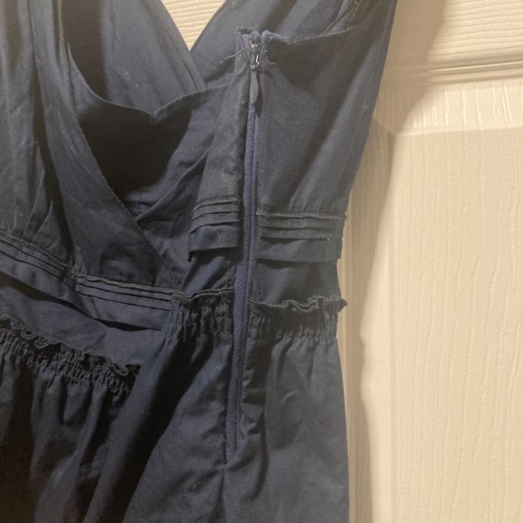 Navy Miu Miu Vintage Sleeveless Peplum Top - Picture 6 of 8